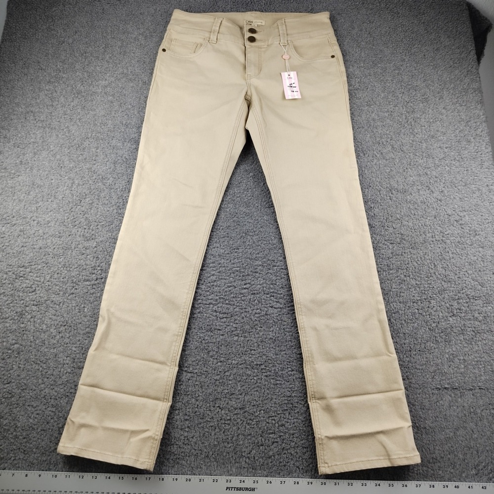 Cabi Jeans 32x34 Sz 8 Straight Leg Khaki Stretch NWT